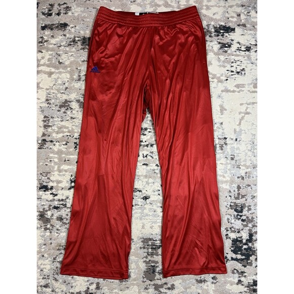 Kansas Jayhawks Game Issued Red Tear Away Pants Basketball L+0 Blue Adidas - Picture 1 of 12